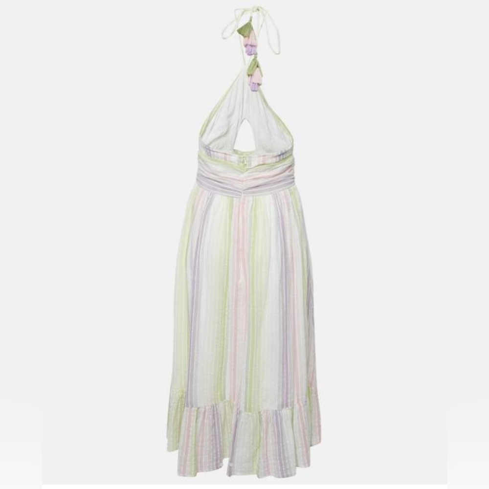 Majorelle Multicolor Candy Stripes Cotton Midi Dress S